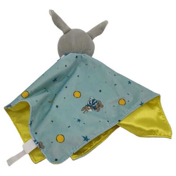 Goodnight Moon Lovey Plushie Security Blanket + 10" Bunny Rabbit Toy Striped PJs - Picture 7 of 12